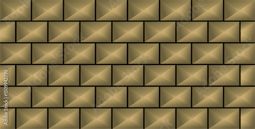 arrangement of lines or geometric planes in the form of rectangular with a golden brown gradient color