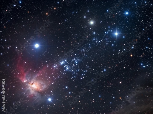 starry night sky, abstract background with space, sun and space, abstract space background
