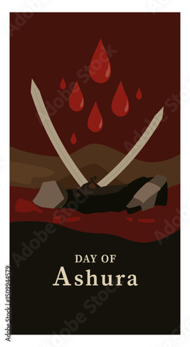 Somber Ashura Illustration with Mourning Imagery-02