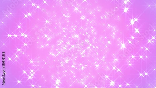 Abstract pink color gradient ombre blended with tunnel sparkling stars style dreamy cute kawaii background.