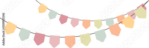 Pastel triangle garland bunting for festival