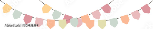 Festive banner flag with vibrant colors