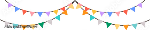 Classic carnival pennant flag garland