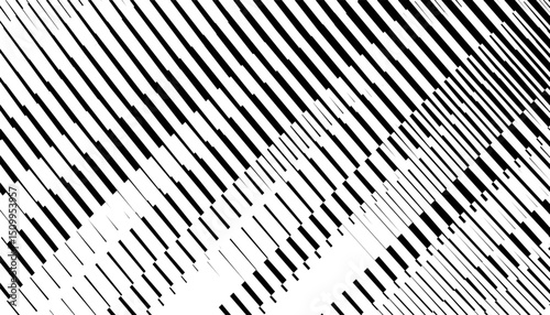 Black and white sporty transition pattern with geometric shapes on diagonal ways for modern background and jersey design. Fully editable vector element. Vector Format Illustration 