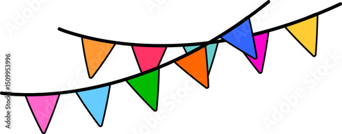 Rainbow bunting flags for celebration