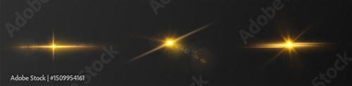 PNG sparkle flare golden halo, sunbeam burst, starlight glimmer, and lens spark for magical, space-inspired, and transparent radiant design compositions.