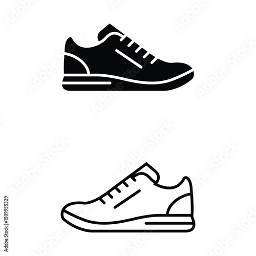 Gym shoe vector for fitness workout athletic training exercise, sport footwear design