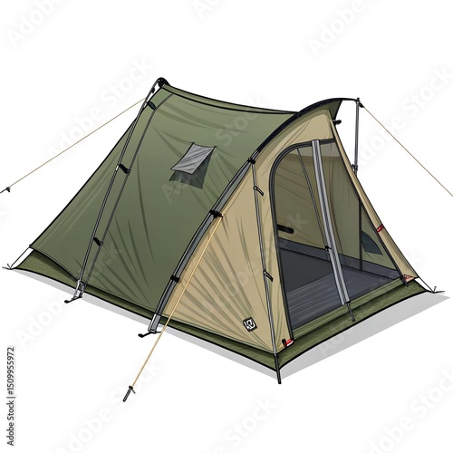 tent on a white background