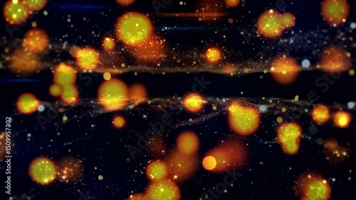 golden bokeh lights background