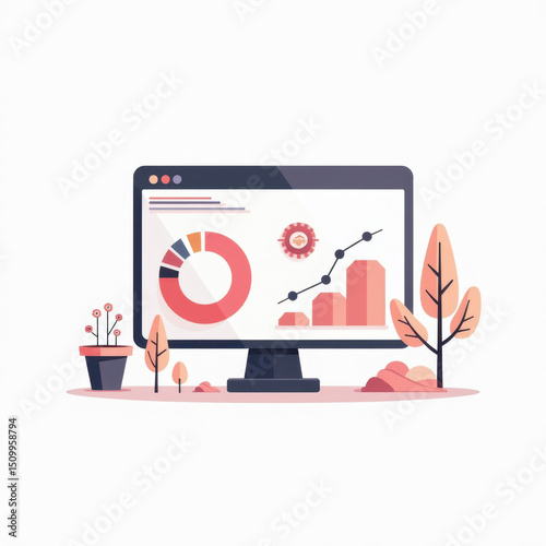 - Flat design