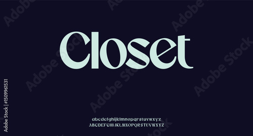 Closet modern alphabet letters font logo. Typography luxury minimal lettering fonts decorative wedding vintage retro logos. vector illustration