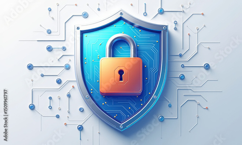 Cyber Security Shield: Digital Data Protection - Cybersecurity