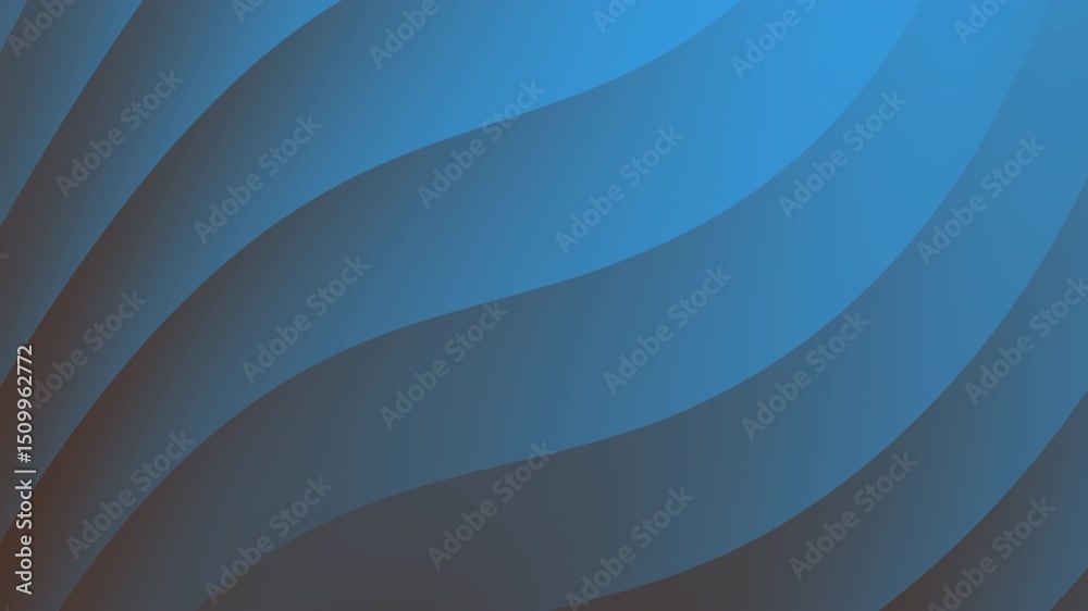 Wavy blue abstract lines create a smooth gradient pattern across the image, Abstract texture Gradient motion Background animation.
