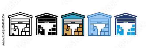 Warehouse Icon Element For Design