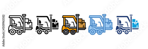 Forklift Icon Element For Design