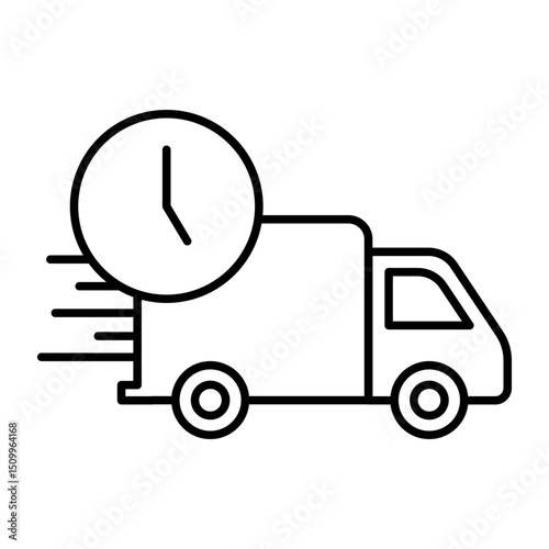 Delivery Time sign symbol vector flat icon
