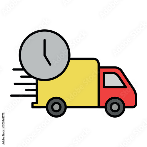 Delivery Time sign symbol vector flat icon