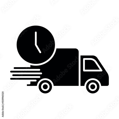 Delivery Time sign symbol vector flat icon