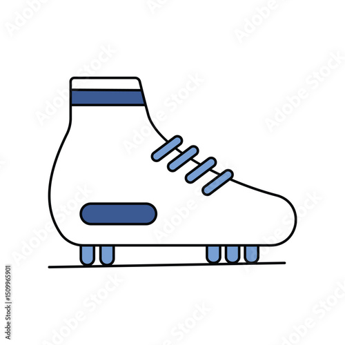 football shoes lineal color line icon with white background vector stock illustration