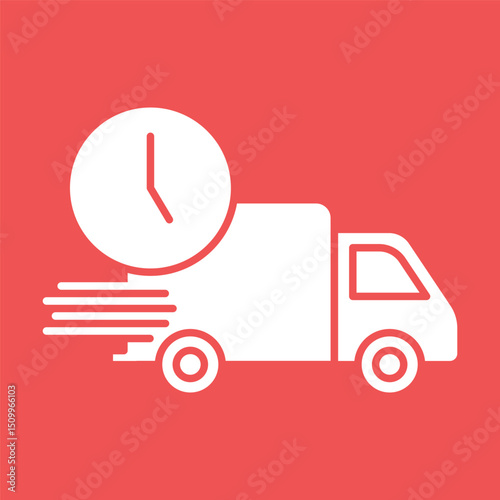 Delivery Time sign symbol vector flat icon