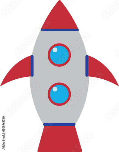 Cartoon rocketship vector illustration