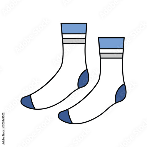 socks lineal color line icon with white background vector stock illustration