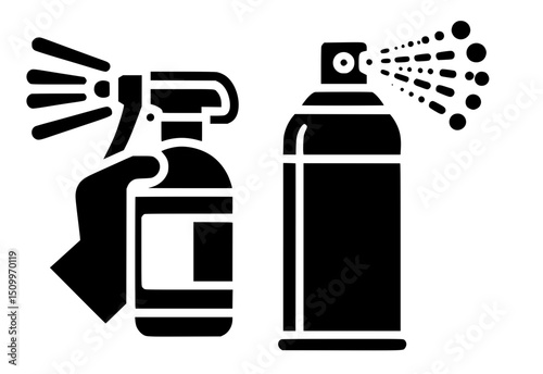 Spray White Background Vector Logo
