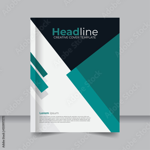 Business Annual Report and Book Cover Templates, Clean, Professional Design, Professional Business Book Cover Layout Editable Template
