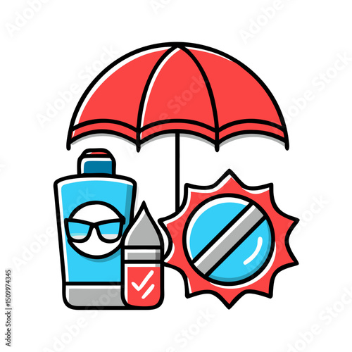Sunscreen and sun protection gear.
