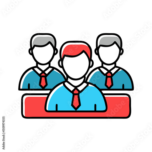 Corporate team in suits for business concept.