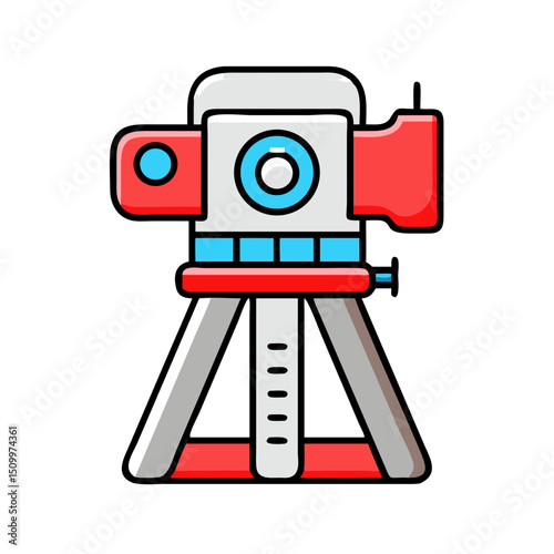 Surveying instrument icon for construction or land measurement.