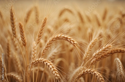 golden wheat field close-up highlighting natural grain agriculture