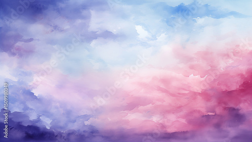 Abstract Pastel Cloud Background, Watercolor Design, Digital Art