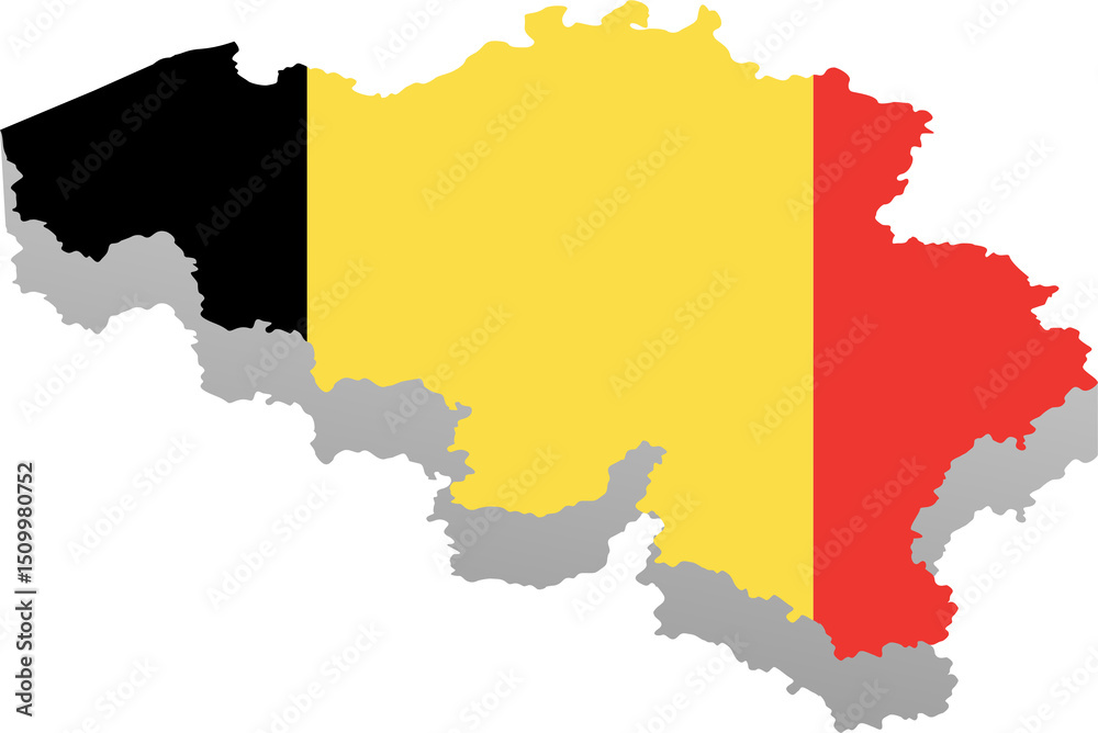 Fototapeta premium Belgium country map location