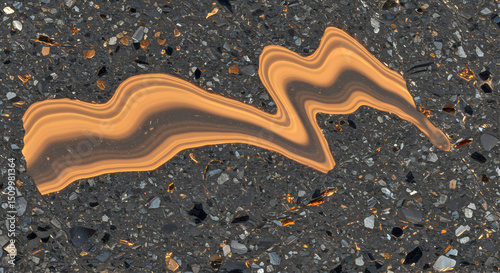 Abstract Surface With Fluid Design Element Featuring Terrazzo Background