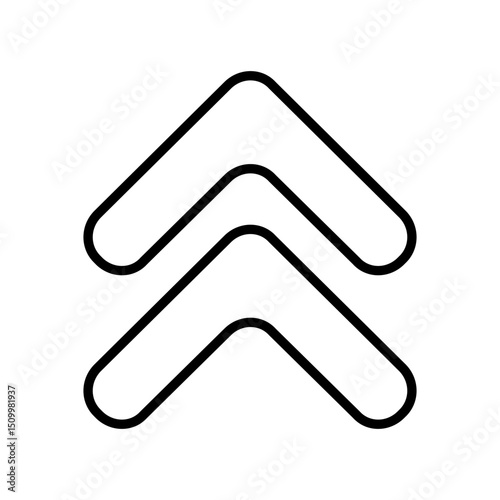 Up arrow vector icon. scroll illustration sign. Direction symbol or logo.
