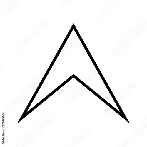 Up arrow vector icon. scroll illustration sign. Direction symbol or logo.
