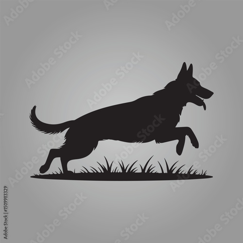 Minimalist Dog Silhouette Logo  Loyal Companion Pet Design









