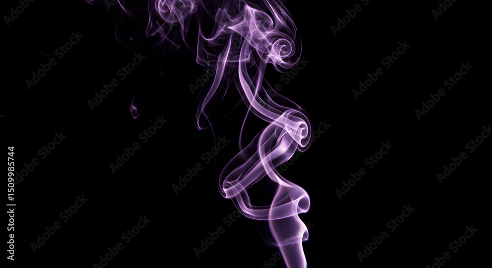 Obraz premium Abstract Purple Haze A Captivating Smoke Swirl Against The Dark Backdrop