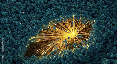 Microscopic Burst Of Energy Within Cellular Structures Observed Closely