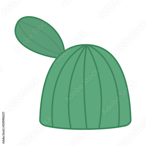 green cactus hand drawn ornament