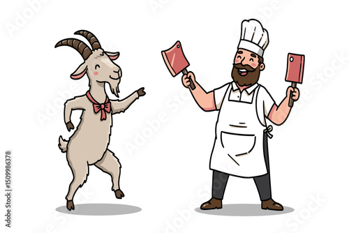 A strategic goat creates an escape route from the kurban event.