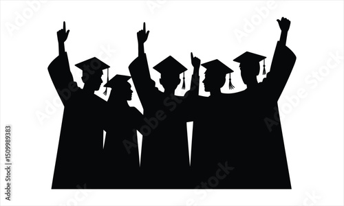 Happy graduates celebrating success together