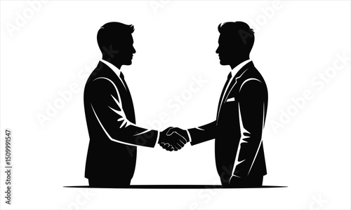 Businessmen shaking hands deal agreement success