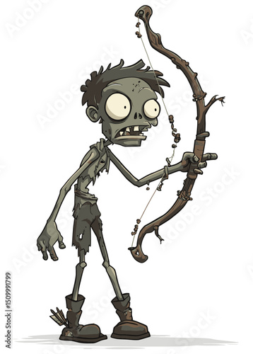 A deadly Zombie Archer with a rotting bow,