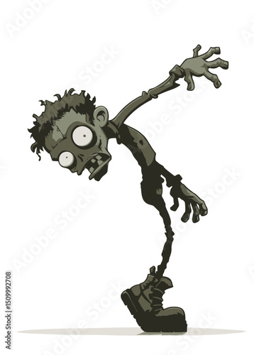 A freakish Zombie Contortionist twisting in unnatural ways,