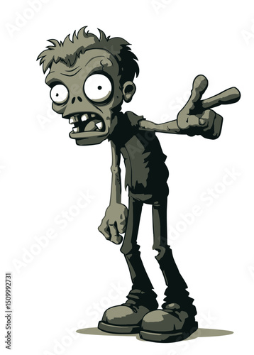 A ghostly Zombie Medium speaking to the undead beyond,