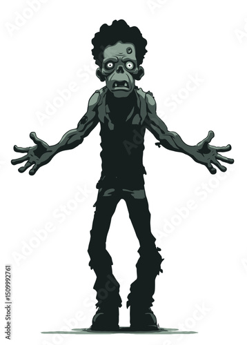 A ghostly Zombie Medium speaking to the undead beyond,
