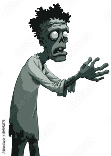 A ghostly Zombie Medium speaking to the undead beyond,