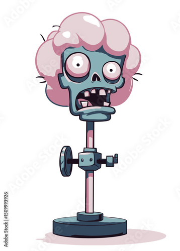 A nightmarish Zombie Cotton Candy Maker spinning rotten sugar,